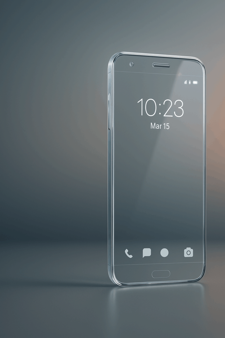 smartphone trsaparente